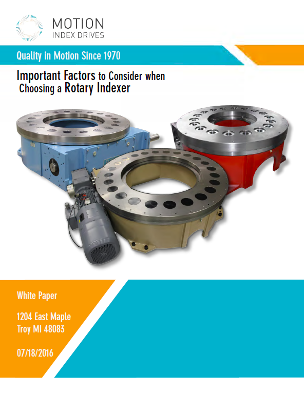 Cover - Guide - How to Choose a Rotary Index Table